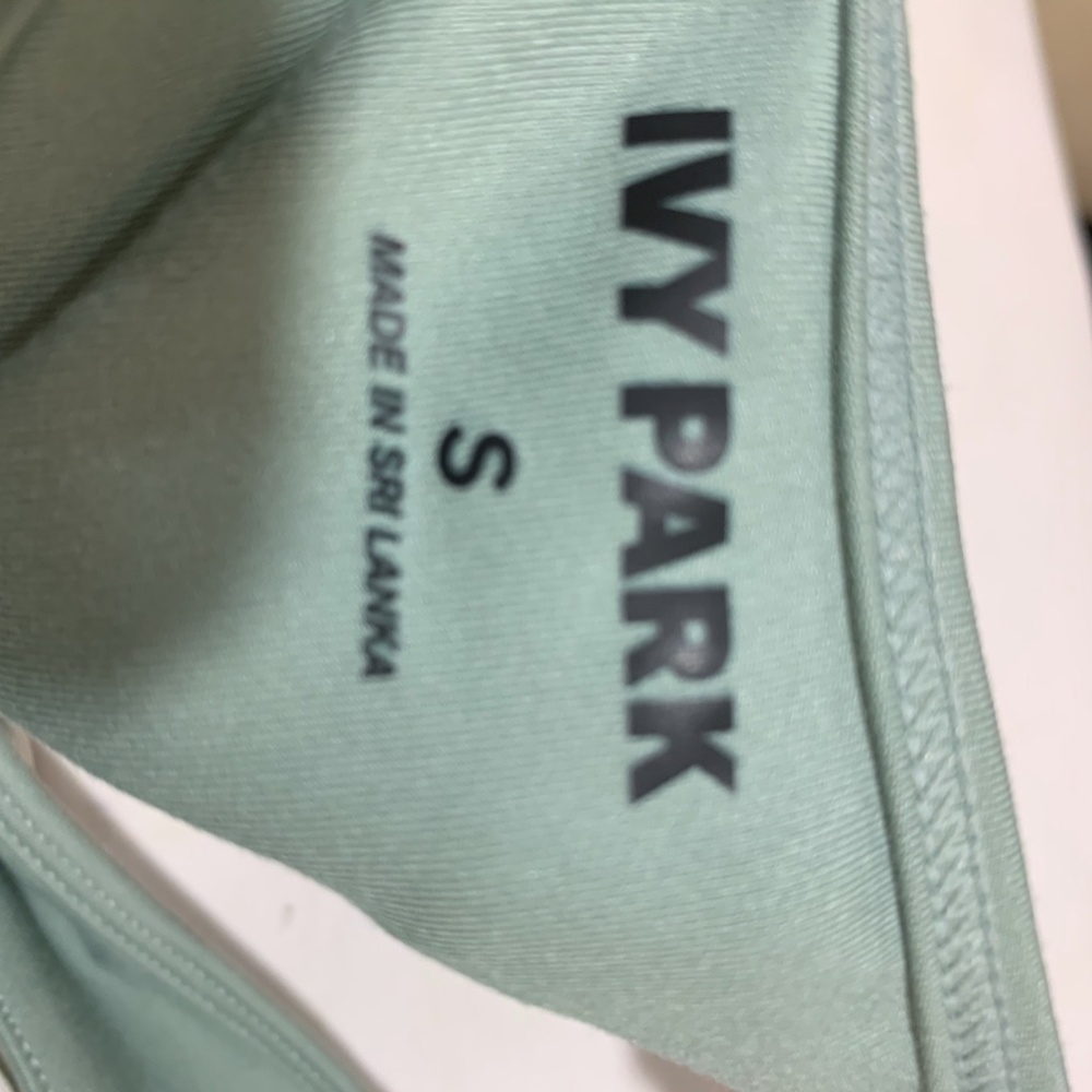 Ivy Park  Top, Sage Green with 3-d velvet  Logo - Picture 8 of 9